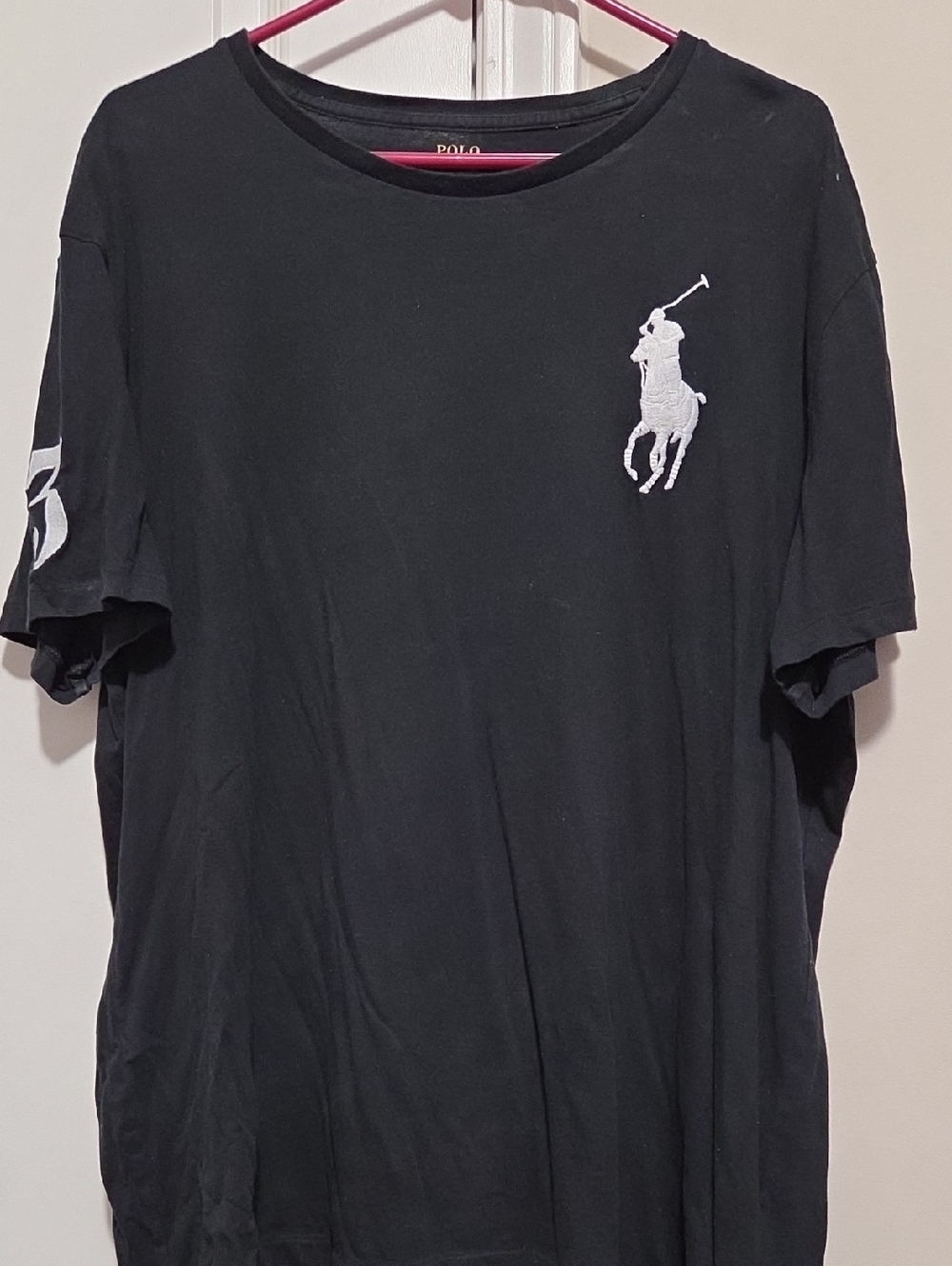 Polo by Ralph Lauren Black Short Sleeve Tee with White Polo Player